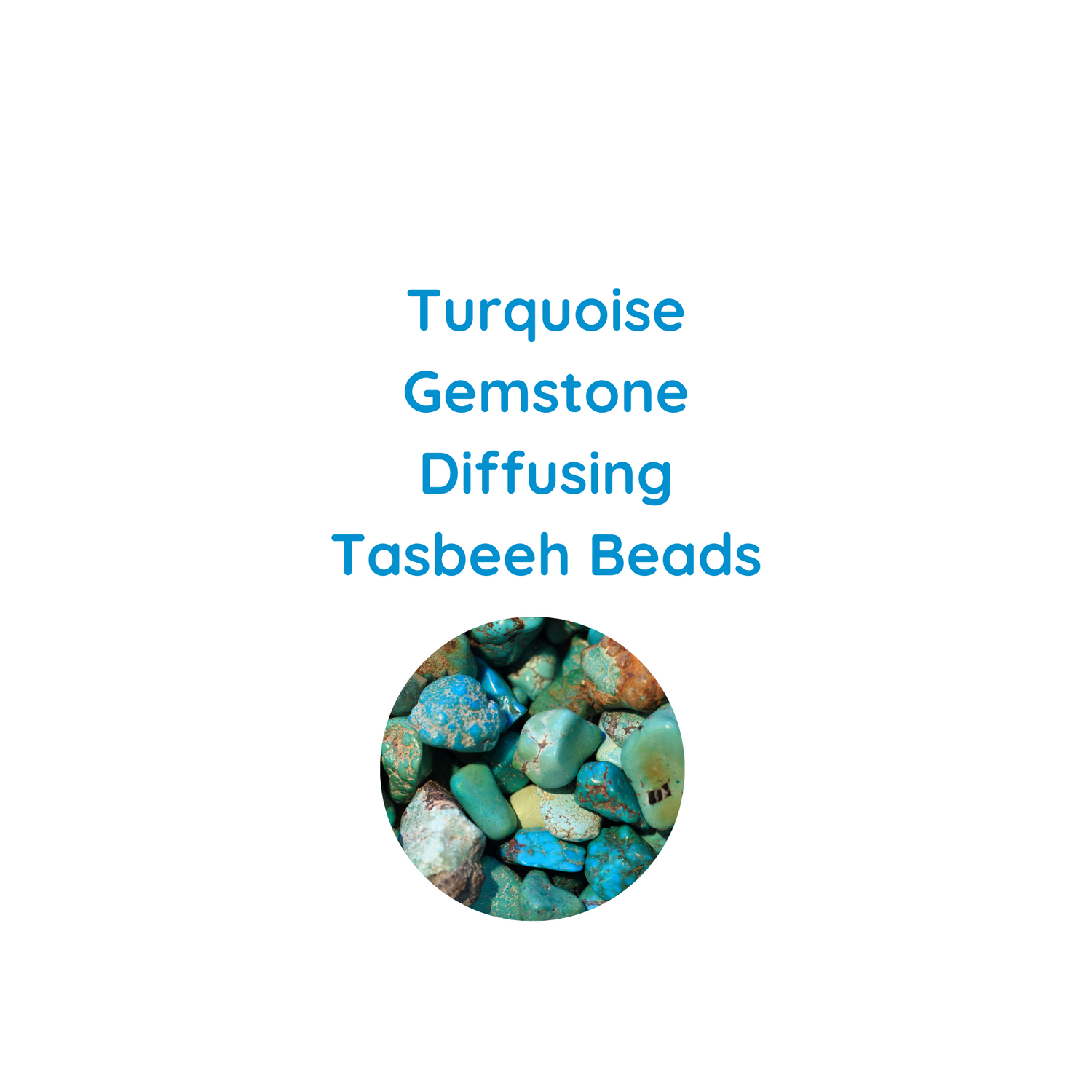 Turquoise Gemstone Diffusing Tasbeeh Beads
