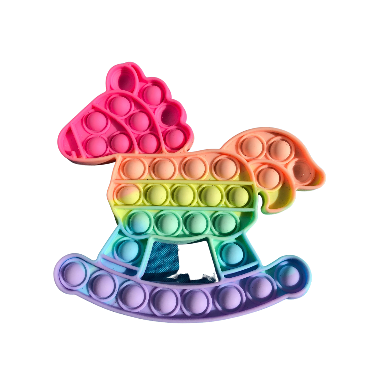 Bubble Popper Fidgets - Pastel Rainbow Swing Pony