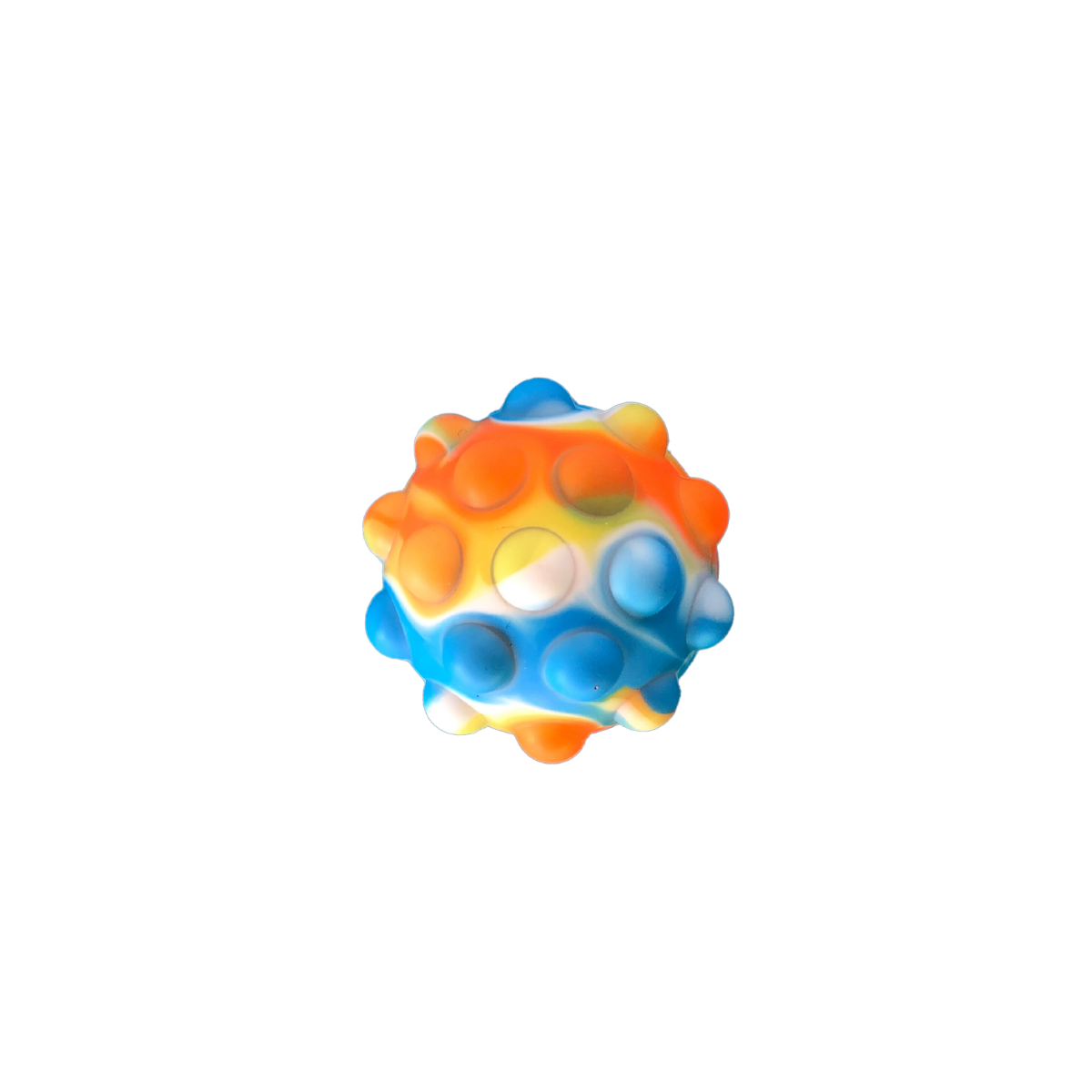Rubber Ball - Orange Blue White and Yellow