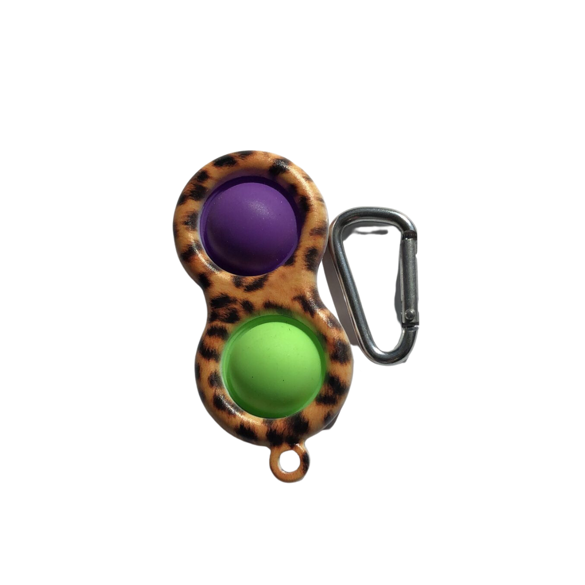 Keychain Bubble Popper Fidget purple and green zebra