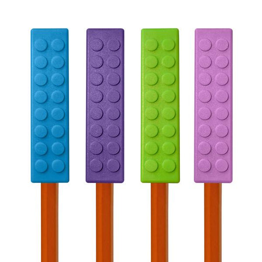 Chew Blockz Pencil Toppers - Purples