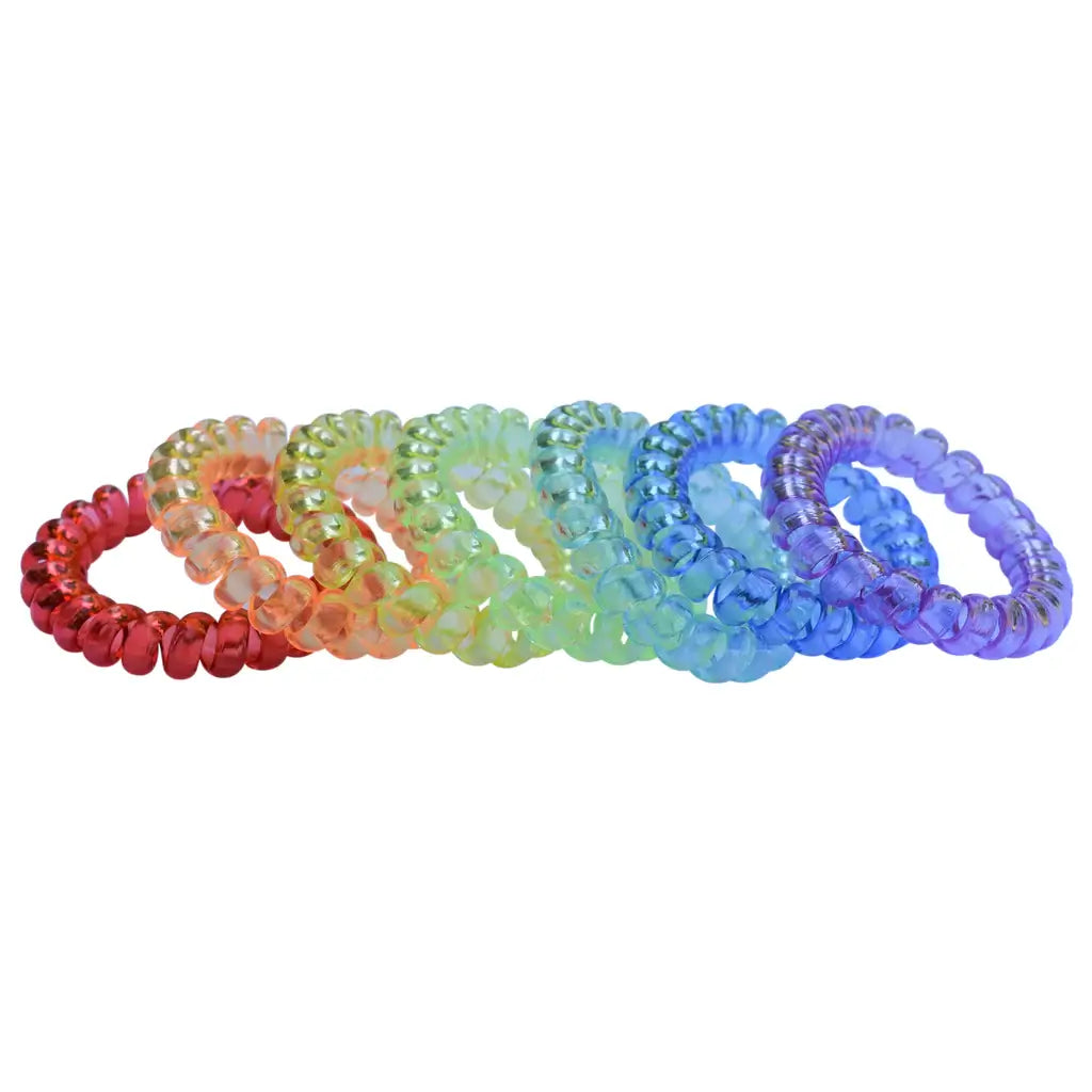 Stretchy Coil Fidget Bracelets - Rainbow 01