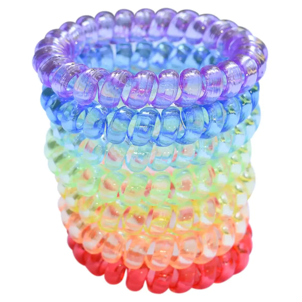 Stretchy Coil Fidget Bracelets - Rainbow 04