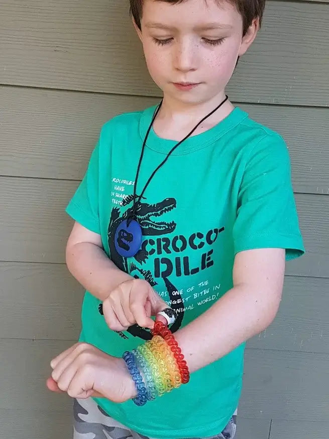 Stretchy Coil Fidget Bracelets - Rainbow 06